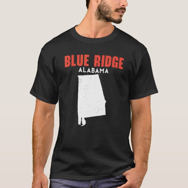 Camiseta Blue Ridge Alabama State America Viagem (Frente)
