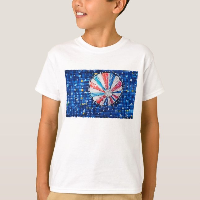 Camiseta Blue Sky Hot Air Balloon (Frente)