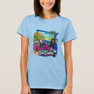 Camiseta Blue_ Só Eu, Minha Rig Costeira e Crime R