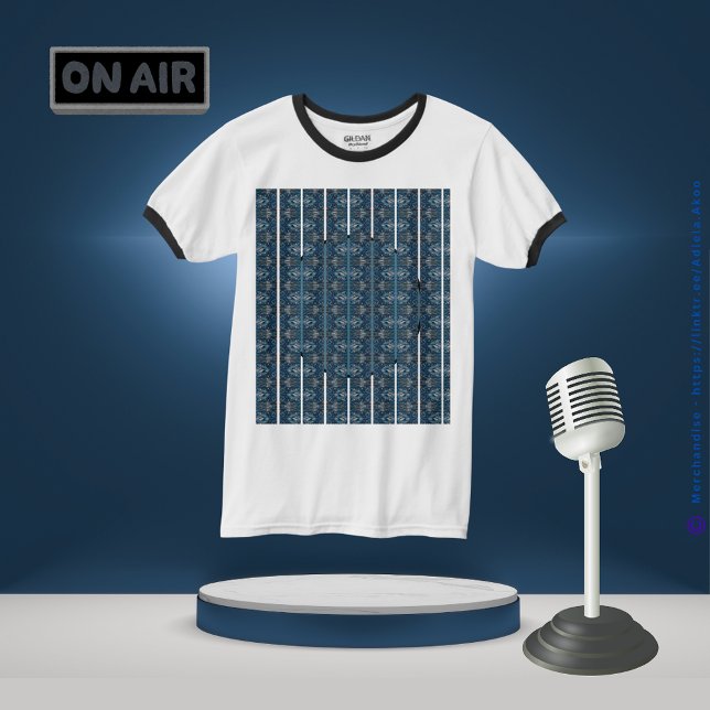 Camiseta Blue Stripe T-Shirt da Poeta Adiela Akoo (Blue Stripe T-Shirt designed by Poet Adiela Akoo. Browse my store for fab finds & gr8t gift buys now)