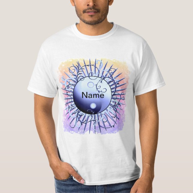 Camiseta Blue Swirl Yin Yang (Frente)