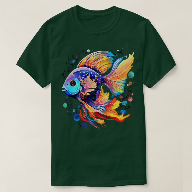 Camiseta Blue Tang Rainbow (Frente do Design)