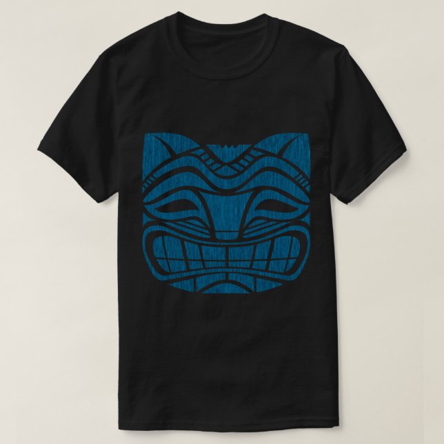 Camiseta Blue Tiki Cat (Frente do Design)