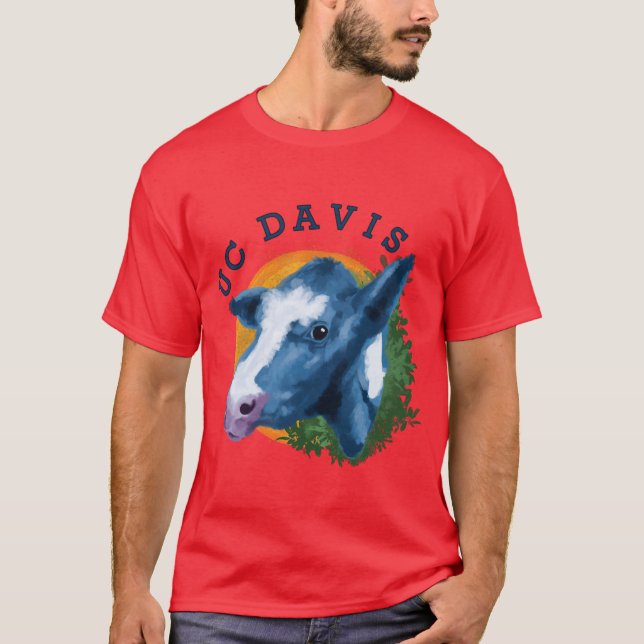 Camiseta Blue UC Davis Cow (Frente)
