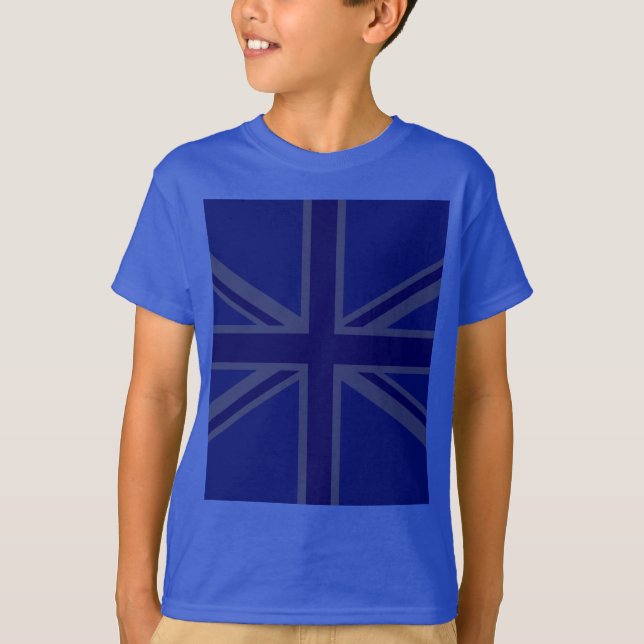 Camiseta Blue Union Jack British Flag Design (Frente)