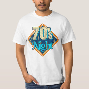 Camiseta Blue Vintage 70's Night Disco Music