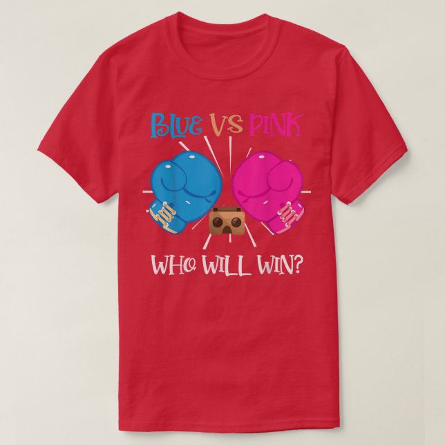 Camiseta Blue vs Pink Boing Gender Reveal party Ideal  (Frente do Design)