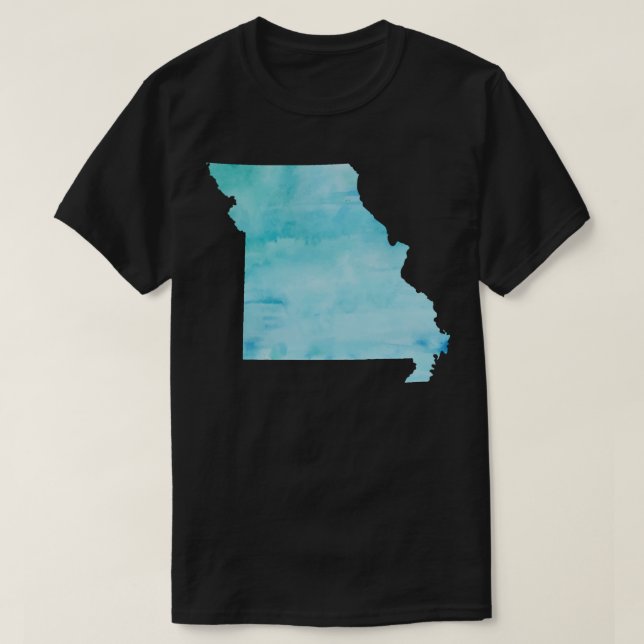 Camiseta Blue Watercolor Missouri (Frente do Design)