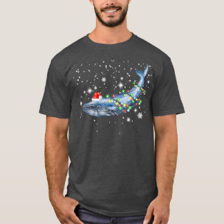 Camiseta Blue Whale Christmas Color Lights Xmas