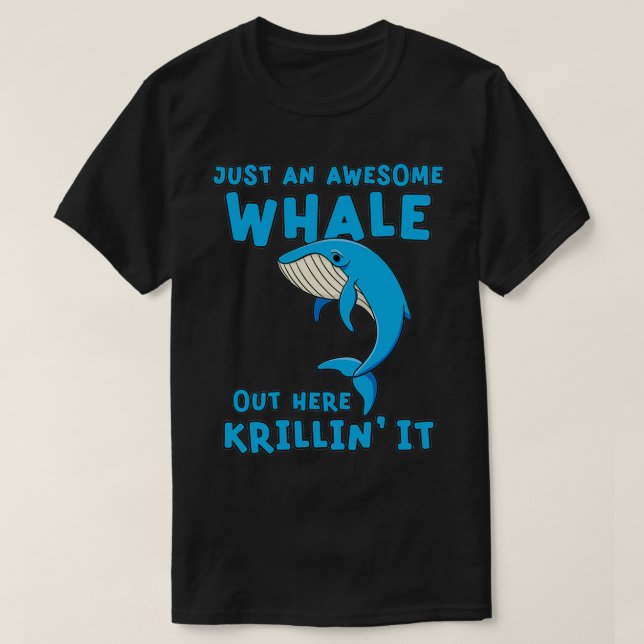 Camiseta Blue Whale Funny Pun Graphic (Frente do Design)