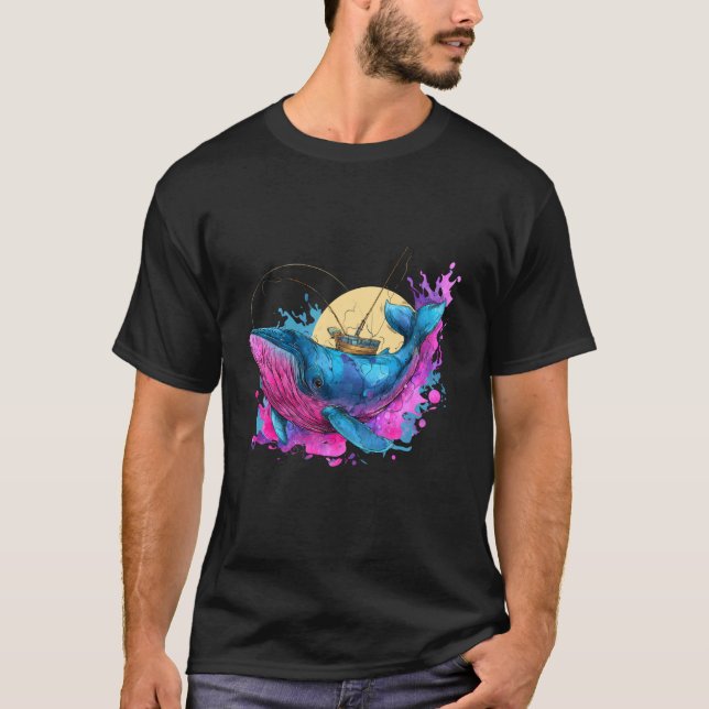 Camiseta Blue Whale Mammal Artwork Sea Ocean Animal Humpbac (Frente)