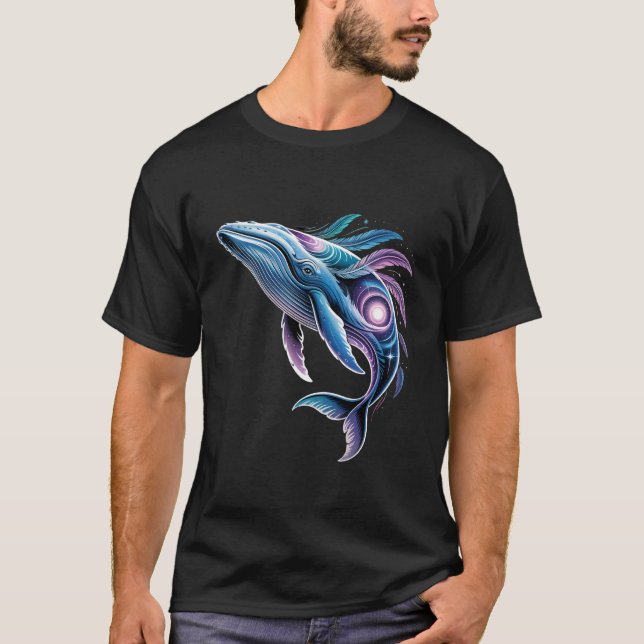 Camiseta Blue Whale Mammal Artwork Sea Ocean Animal Humpbac (Frente)