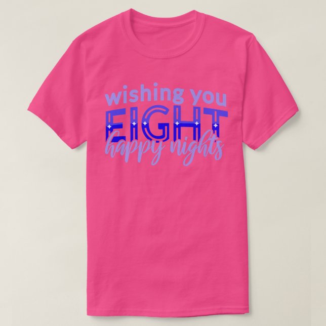 Camiseta blue wishing you happy hanukkah  (Frente do Design)