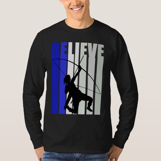 Camiseta Blue Womens Believe Archery Inspirational Archer G (Frente)