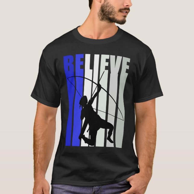 Camiseta Blue Womens Believe Archery Inspirational Archer G (Frente)