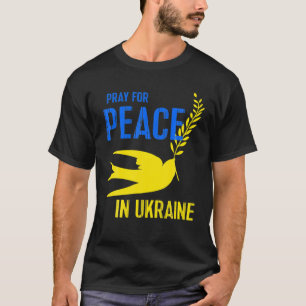 Camiseta Blue Yellow Dove Reze Pela Paz Na Ucrânia