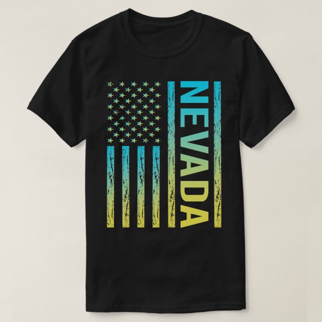 Camiseta Blue Yellow Flag Nevada (Frente do Design)
