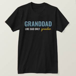Camiseta Blue Yellow Funny GRANDDAD Apenas Pai Grander