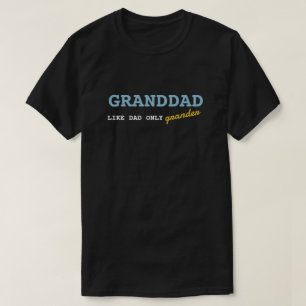 Camiseta Blue Yellow Funny GRANDDAD Apenas Pai Grander