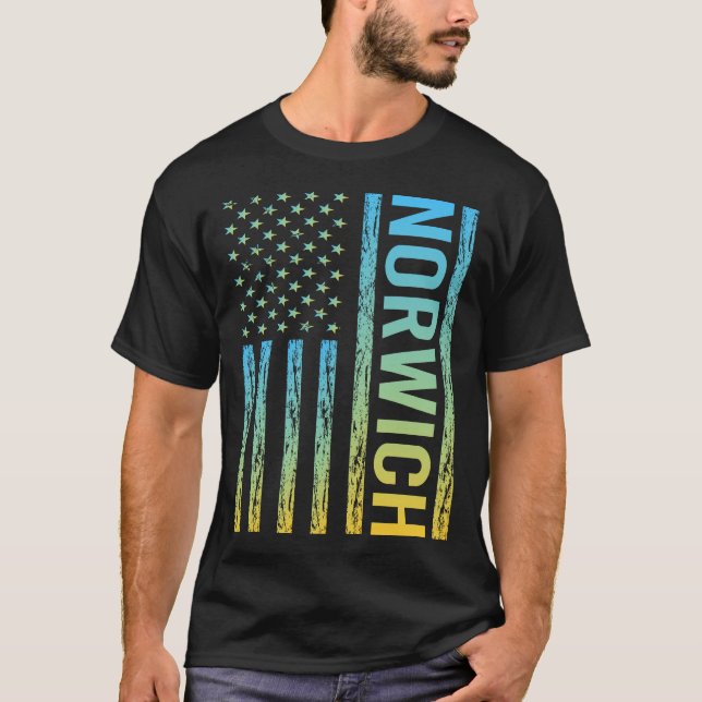 Camiseta Blue Yellow USA Flag - Norwich (Frente)