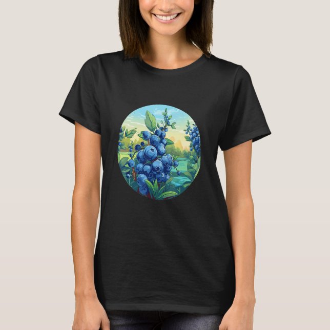 Camiseta Blueberries Fruit Blueberries Fruit Vegan Garden 1 (Frente)
