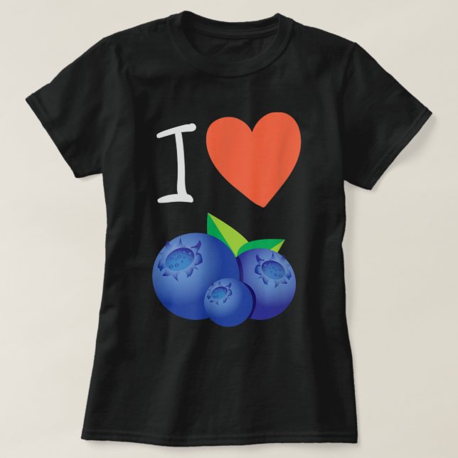 Camiseta Blueberry I Love Blueberries Tee Christmas Gifts (Frente do Design)