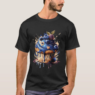Camiseta Blueberry Muffin Fruta Saudável Berry Blueberry V