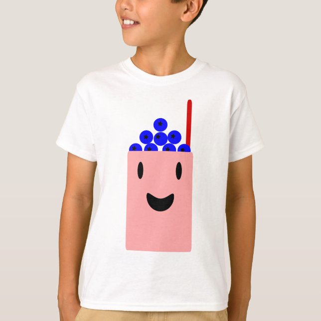 Camiseta Blueberry Smoothie que é Happy (Frente)