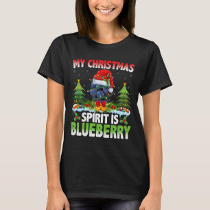 Camiseta Blueberry Vestindo Papai Noel - Espírito de Natal 