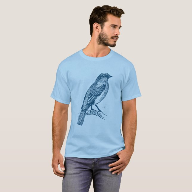Camiseta Bluebird - Azul Oceano (Frente Completa)