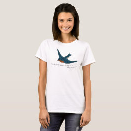 Camiseta Bluebird em vôo com citações por Thoreau