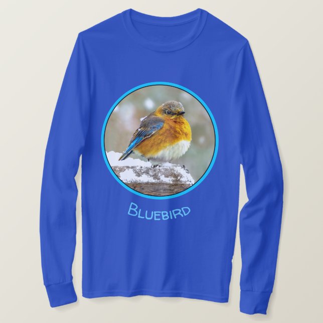 Camiseta Bluebird oriental na neve - Foto original (Frente do Design)