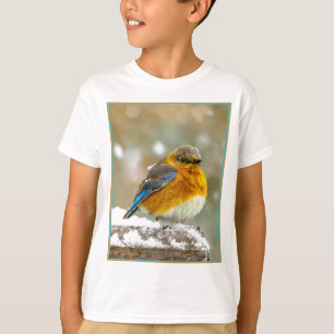Camiseta Bluebird oriental na neve - Foto original