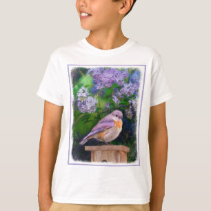 Camiseta Bluebird oriental na neve - Foto original