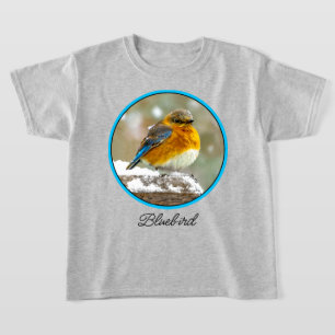 Camiseta Bluebird oriental na neve - Foto original