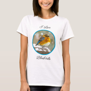 Camiseta Bluebird oriental na neve - Foto original