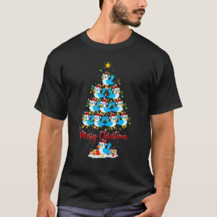 Camiseta Bluebird Xmas Luz Bluebird Árvore de Natal