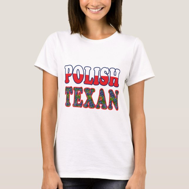 Camiseta Bluebonnets de texto polonês (Frente)