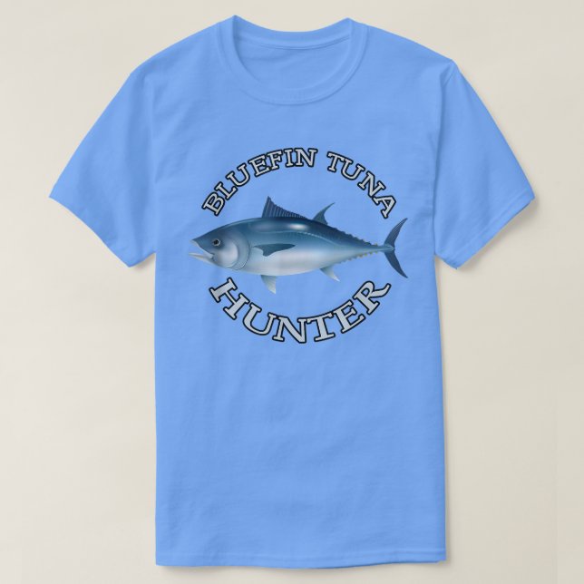 Camiseta Bluefin Tuna Hunter, Saltwater Fishing T 223  (Frente do Design)