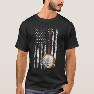 Camiseta Bluegrass Banjo - Bandeira americana