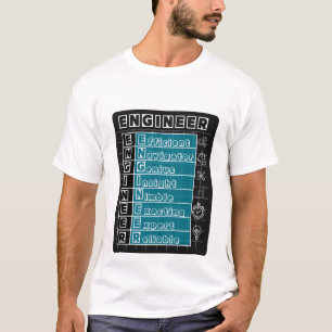 Camiseta Blueprint Definição de Engenheiro Profiss