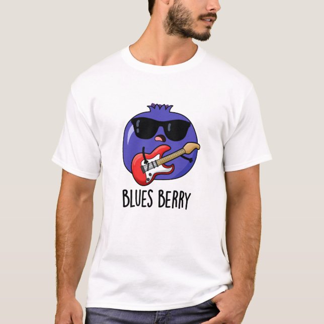 Camiseta Blues Berry Funny Fruta Pun (Frente)