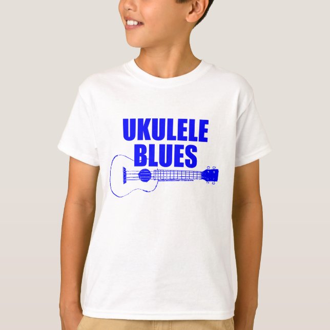 Camiseta Blues de Ukulele (Frente)