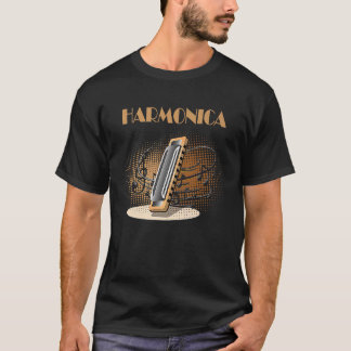 Camiseta Blues Harmonica mouth organ harmonicist  1