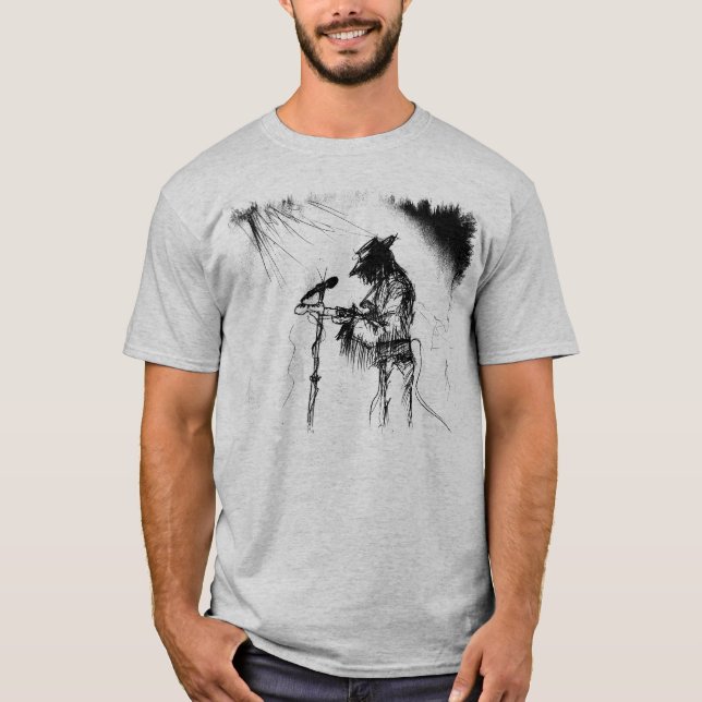 Camiseta Blues Music Guitar Player e Banda no Palco (Frente)