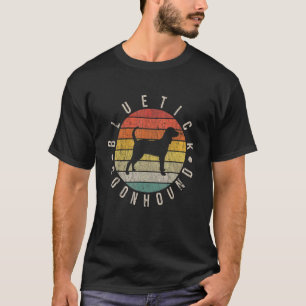 Camiseta Bluetick Coonhound Paw Vintage Pai Mãe Mulheres