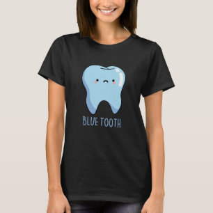 Camiseta Bluetooth Engraçado Técnico Azul Tooth Dark BG