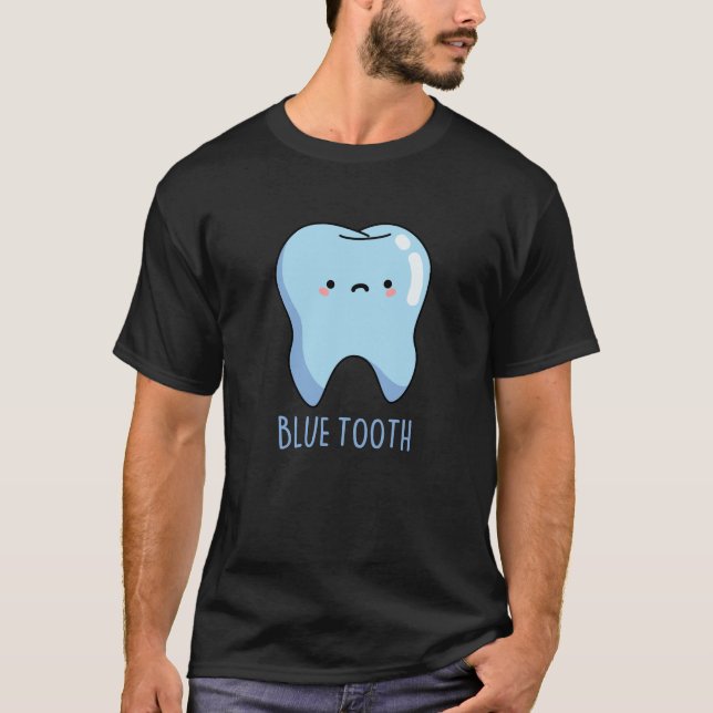 Camiseta Bluetooth Piada Técnica Dente Azul Piada Fundo Esc (Frente)