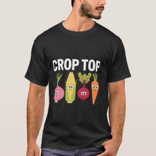 Camiseta Blusa Crop Engraçado Cultivo de Raiz Vegetal Agric