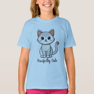 Camiseta Blusa de Gatinho Kawaii Fofa - Fofinho Perfeitamen